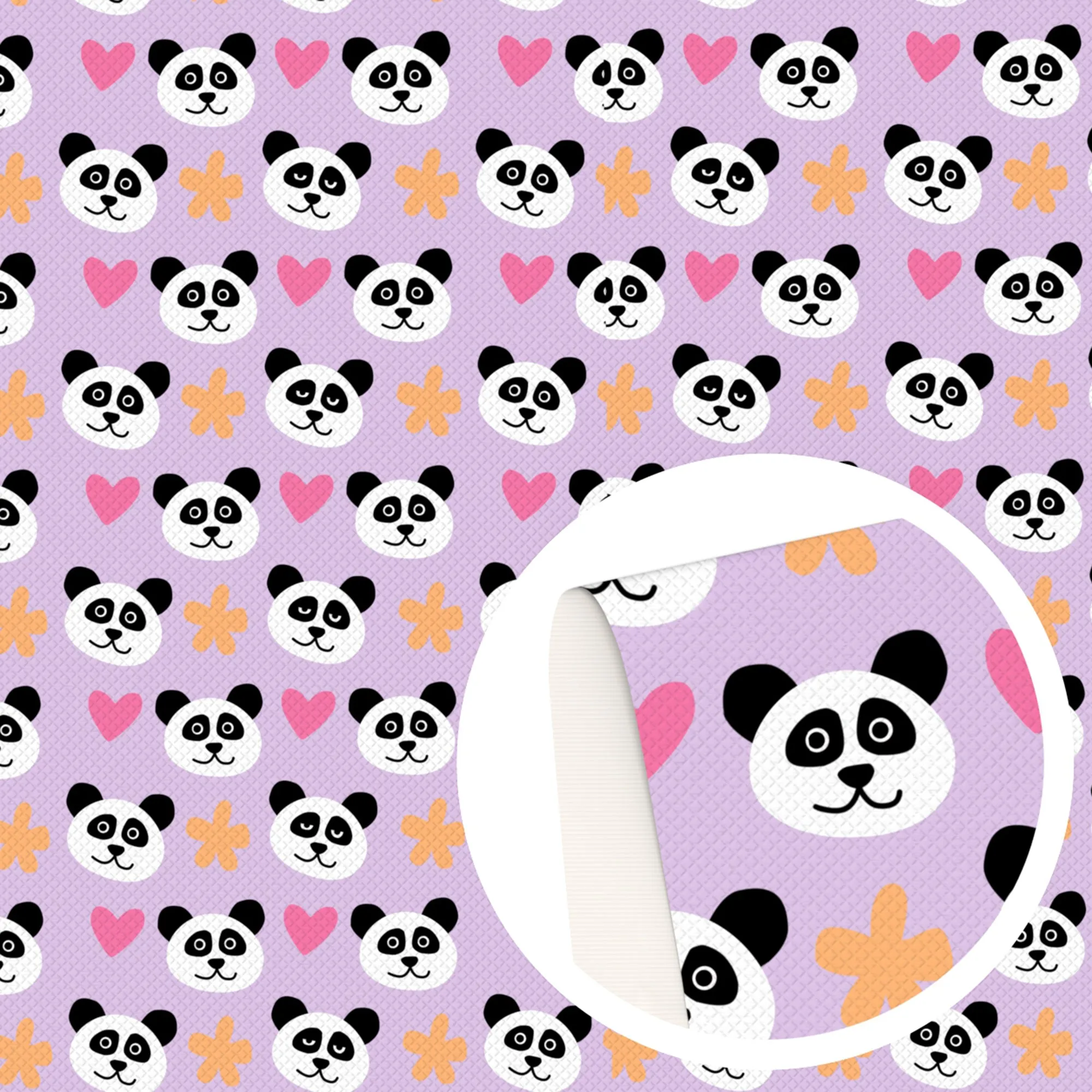 panda theme printed fabric