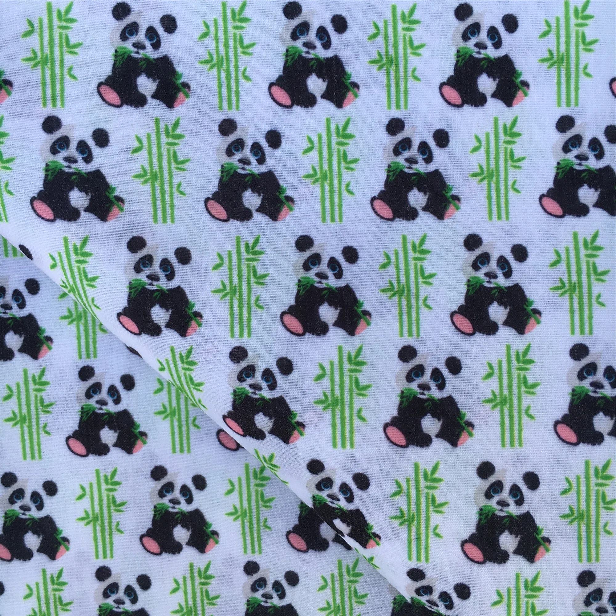 panda theme printed fabric