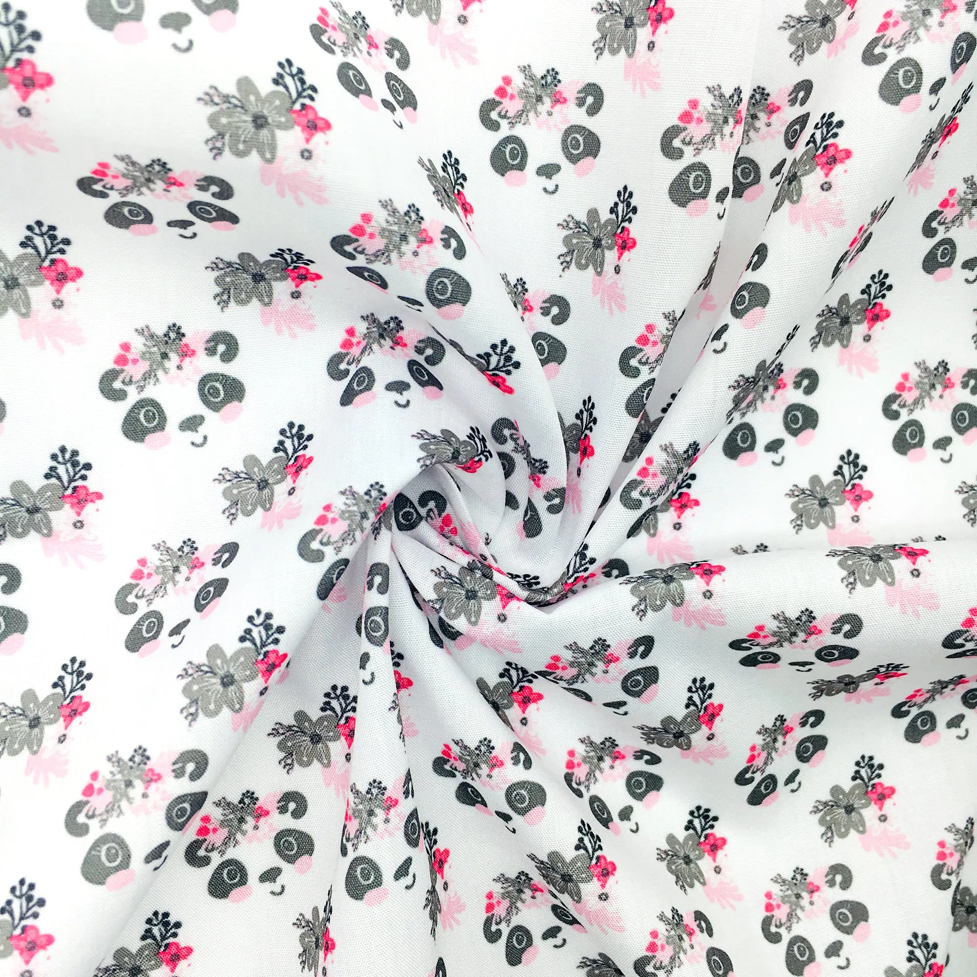 panda theme printed fabric