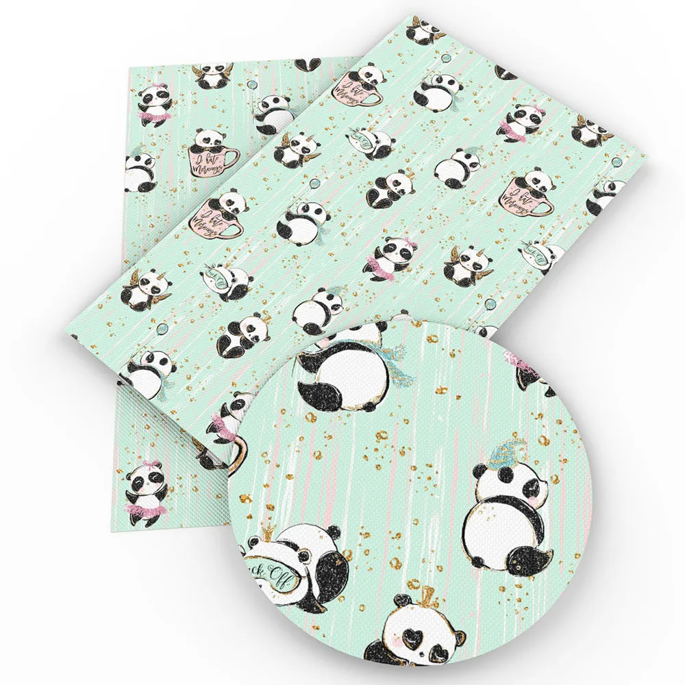 panda theme printed fabric
