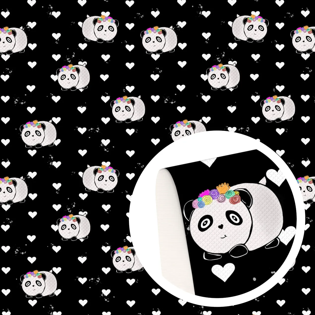 panda theme printed fabric