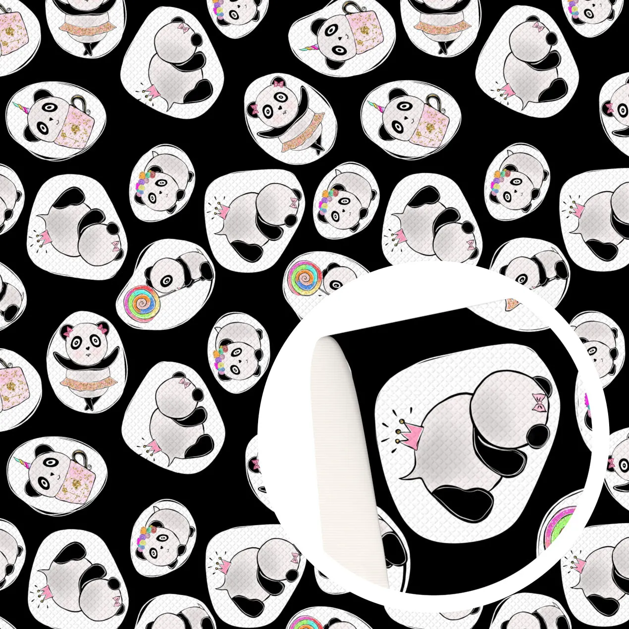 panda theme printed fabric