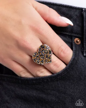Paparazzi Cheetah Cameo - Brown Ring