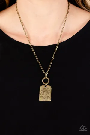 Paparazzi Persevering Philippians - Brass Necklace