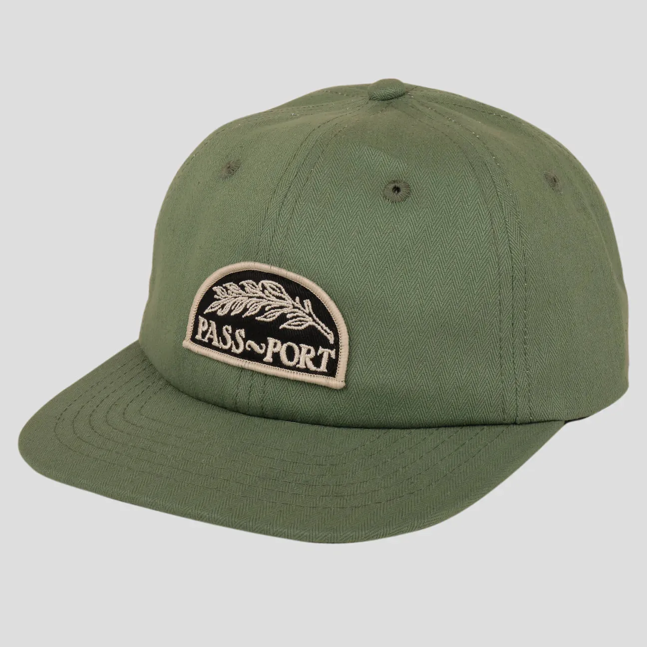 Pass-Port Quill Patch 6 Panel Cap -  Sage Green