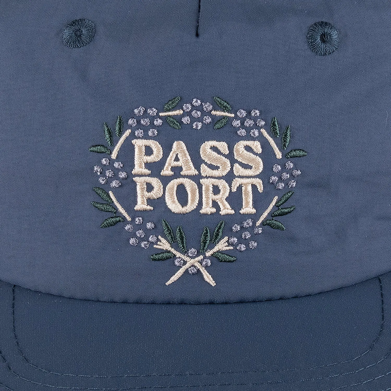Pass~Port Wattle RPET Workers Cap - Slate Blue/Cream