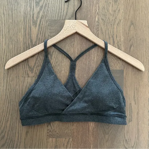 Patagonia Women's Cross Beta Sports Bra in Forge Grey Heather Charcoal Medium