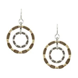 Patterned Rings Wire Earring