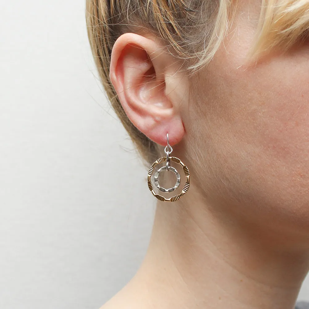 Patterned Rings Wire Earring