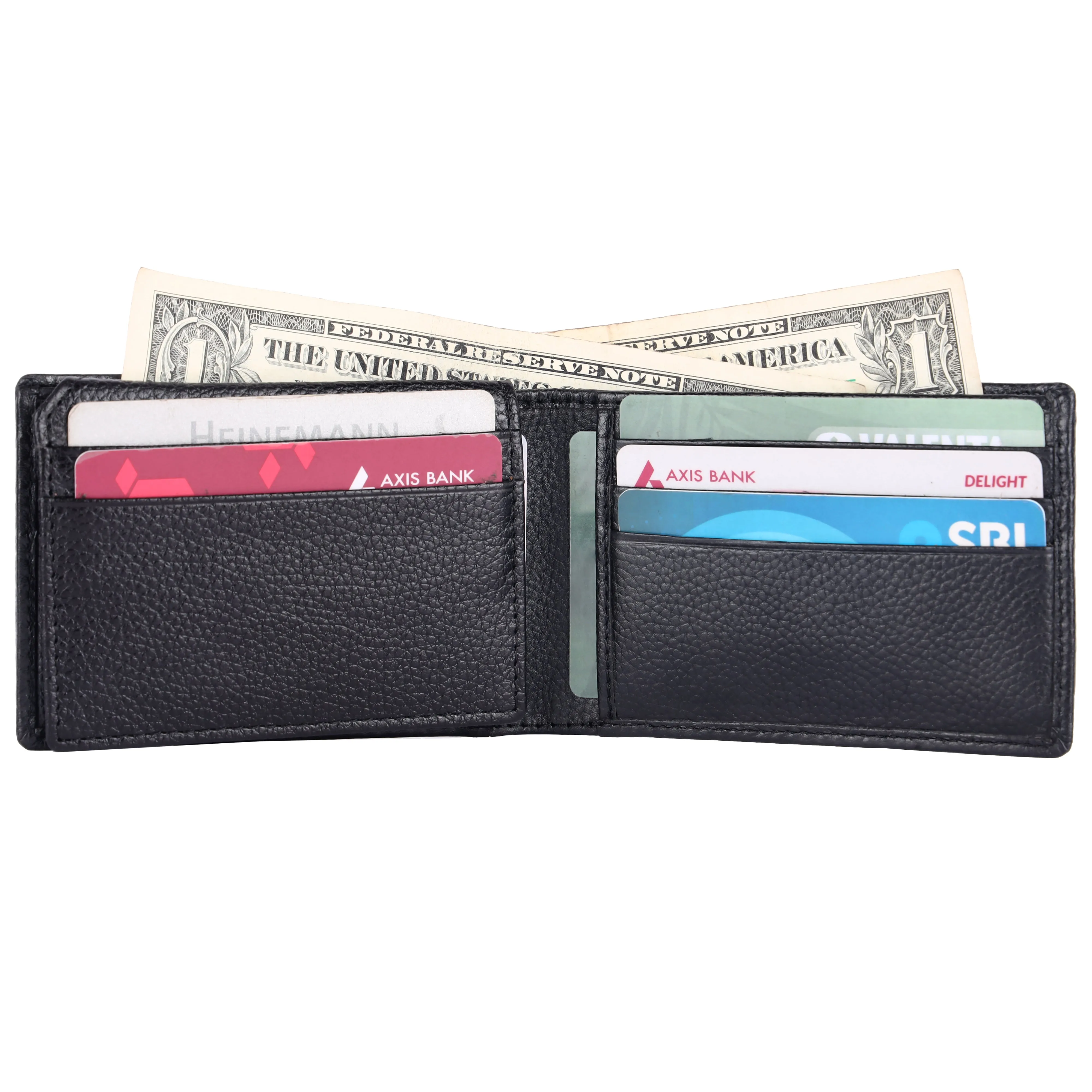 Pebble Texture 12 Card Billfold Wallet #1020B