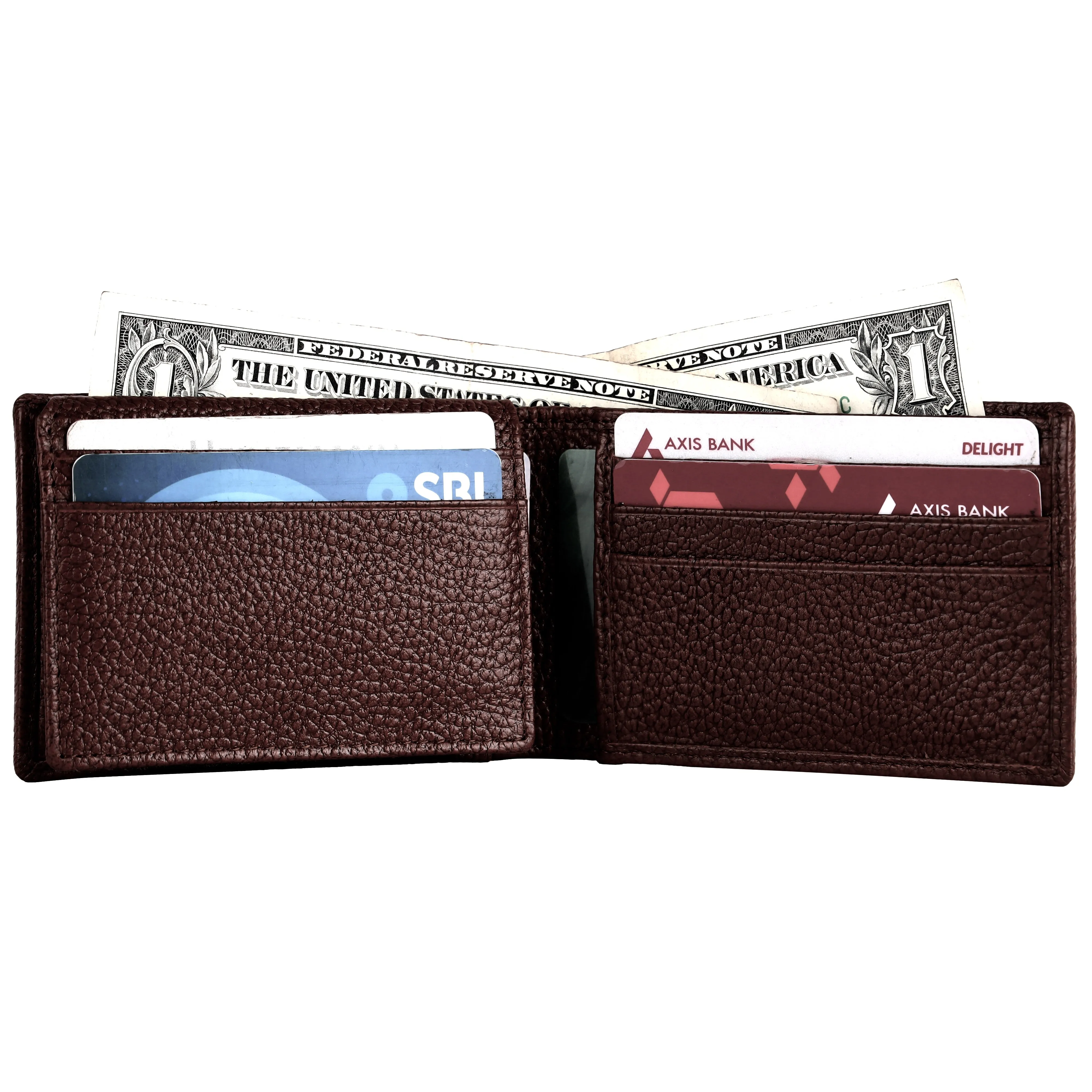 Pebble Texture 12 Card Billfold Wallet #1020B