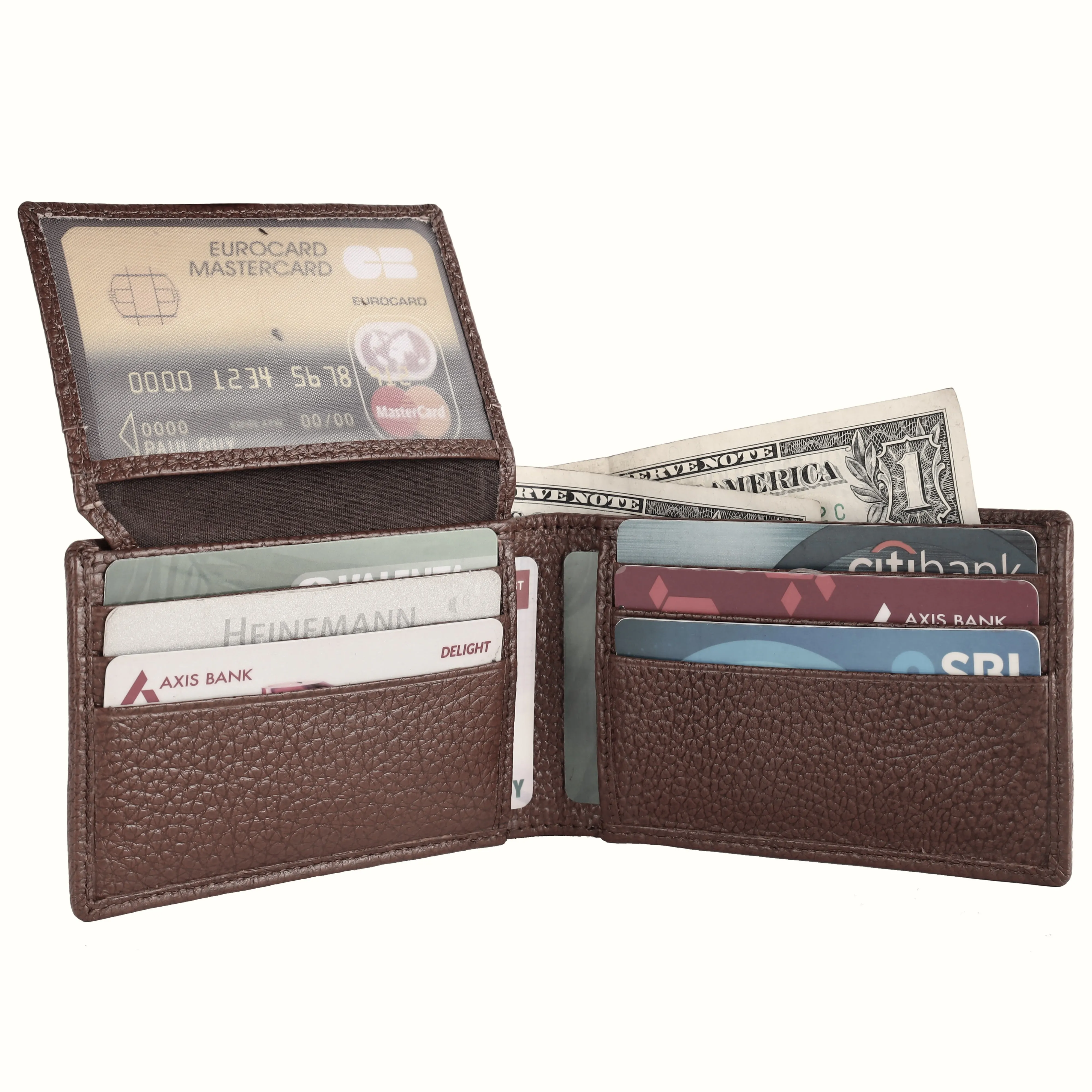 Pebble Texture 12 Card Billfold Wallet #1020B