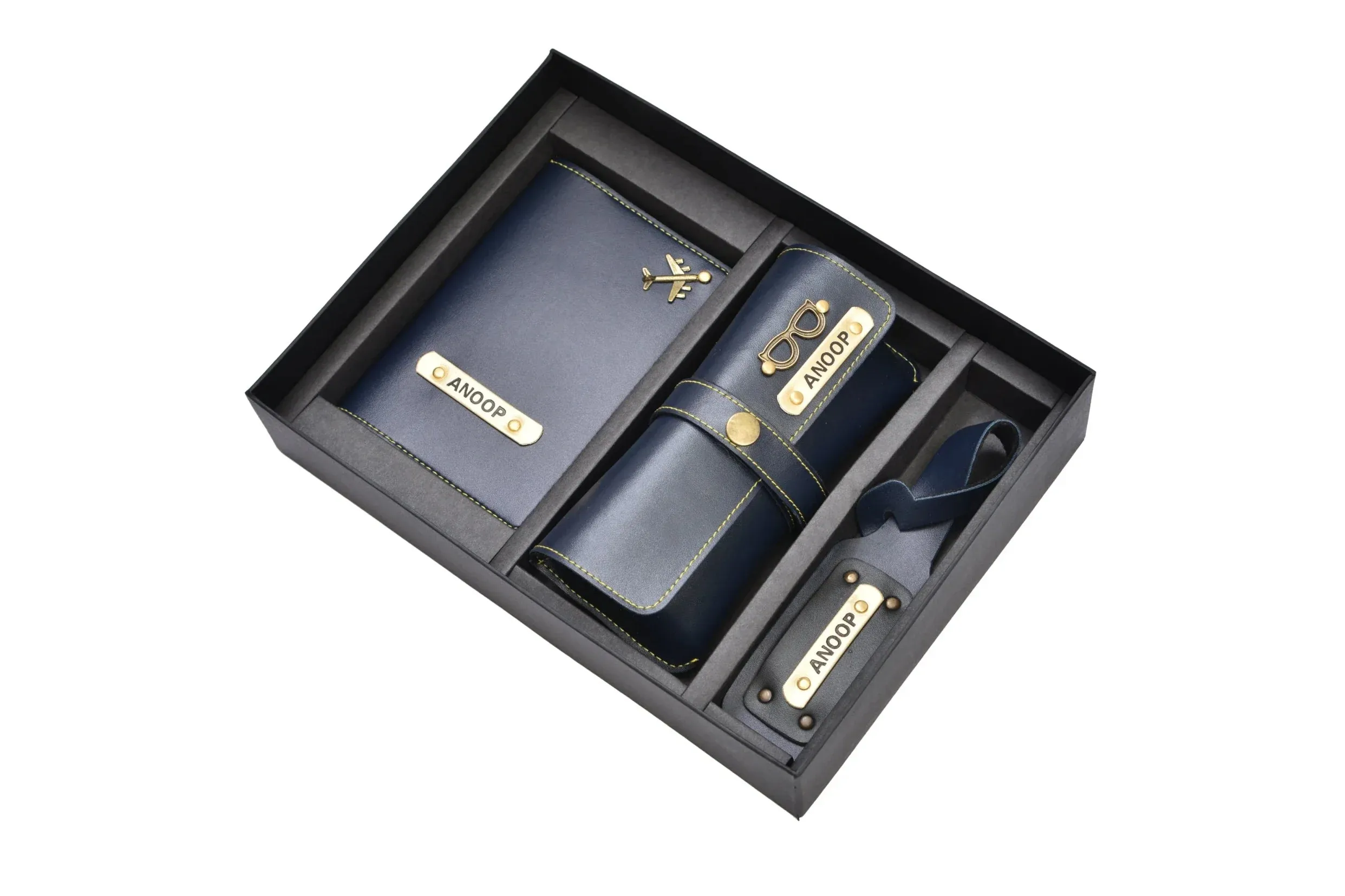 Personalized Frequent Traveller Combo (3 pcs) - Royal Blue