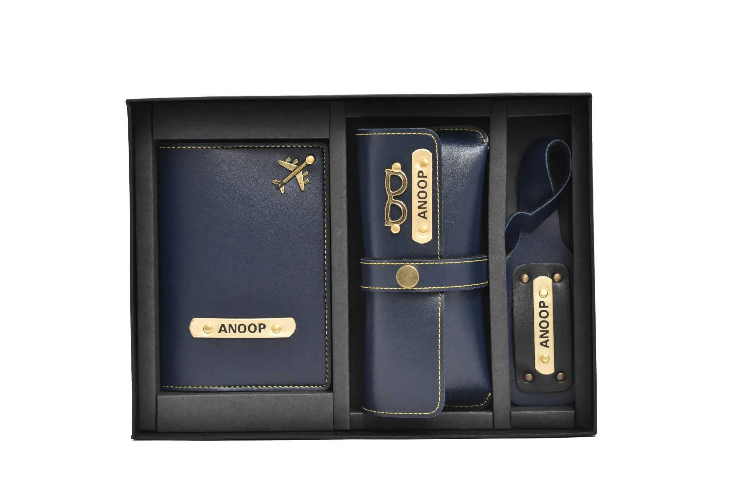 Personalized Frequent Traveller Combo (3 pcs) - Royal Blue