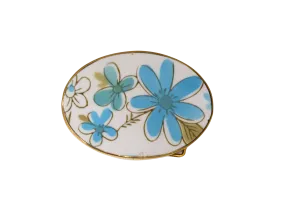 Petite Turquoise Floral Belt Buckle