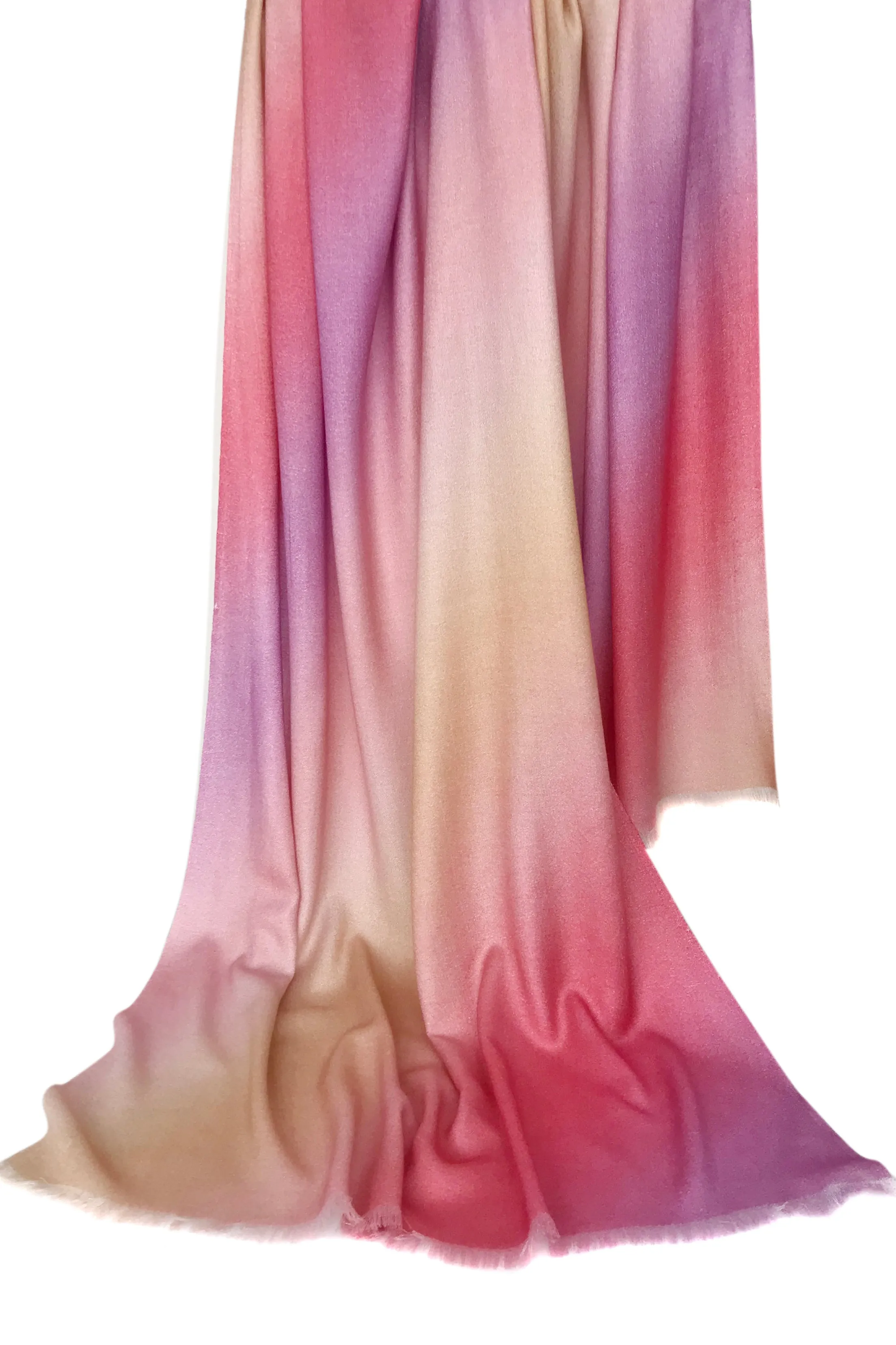 Pink Ombre Silk Scarf