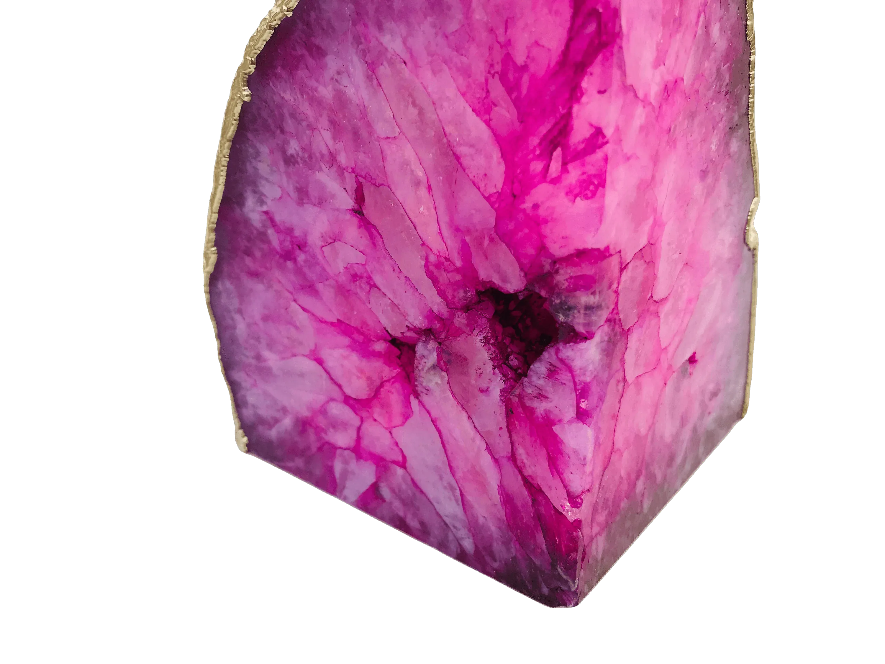 Pink Plated Agate Bookends