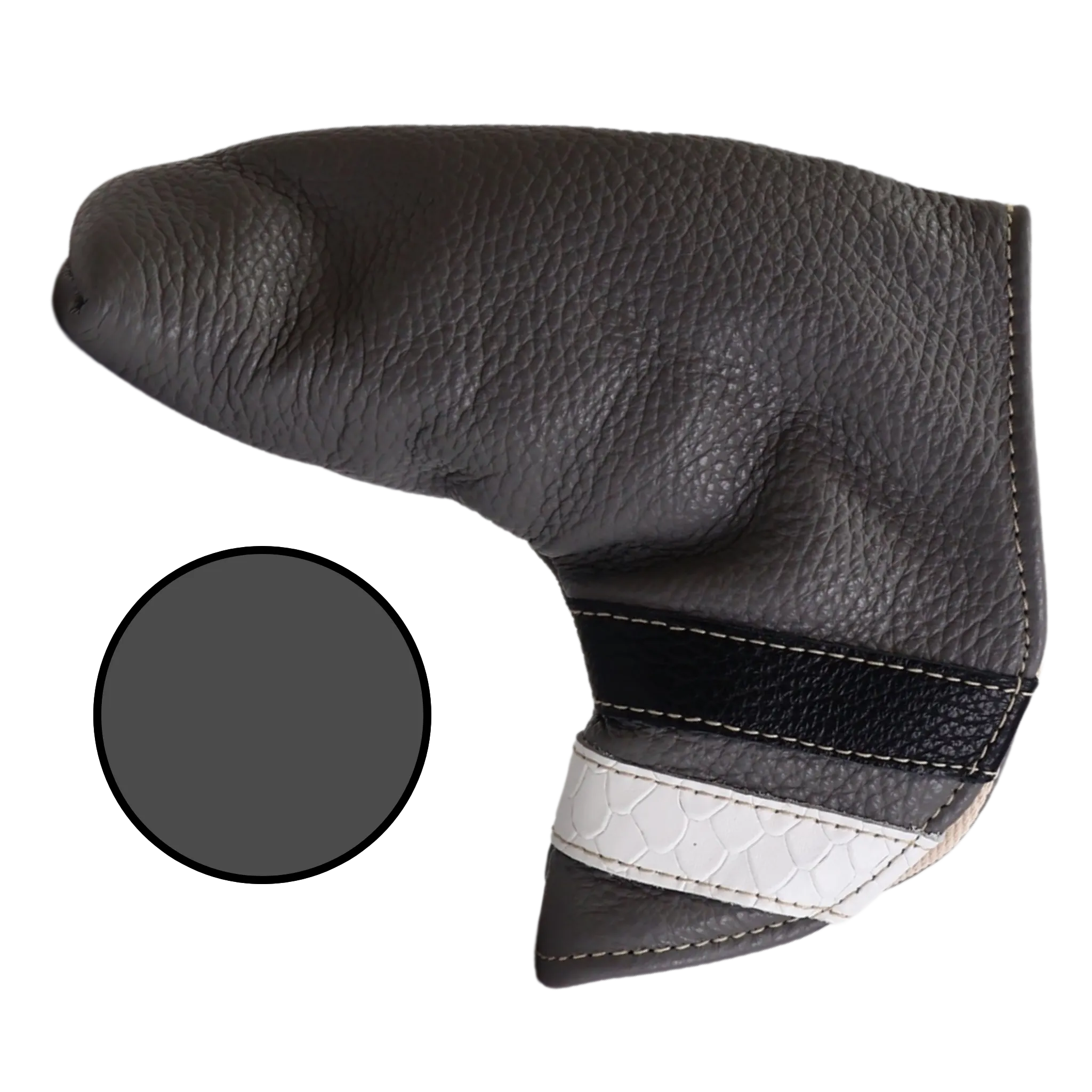 Polo Headcover: Granite Grey   Black & White