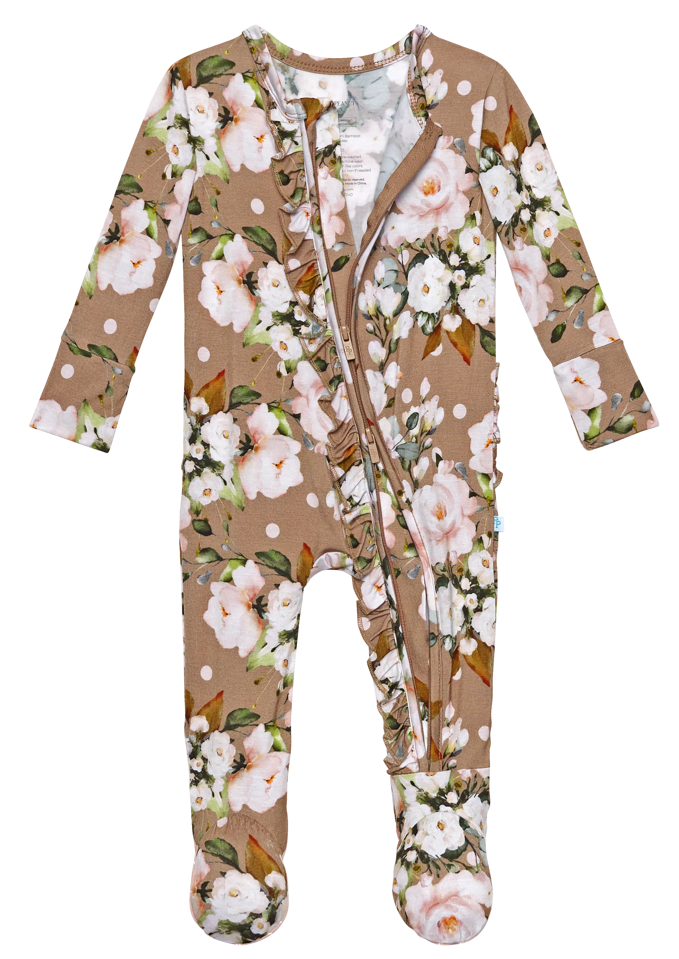 Posh Peanut Leona Ruffled Zippered Footie