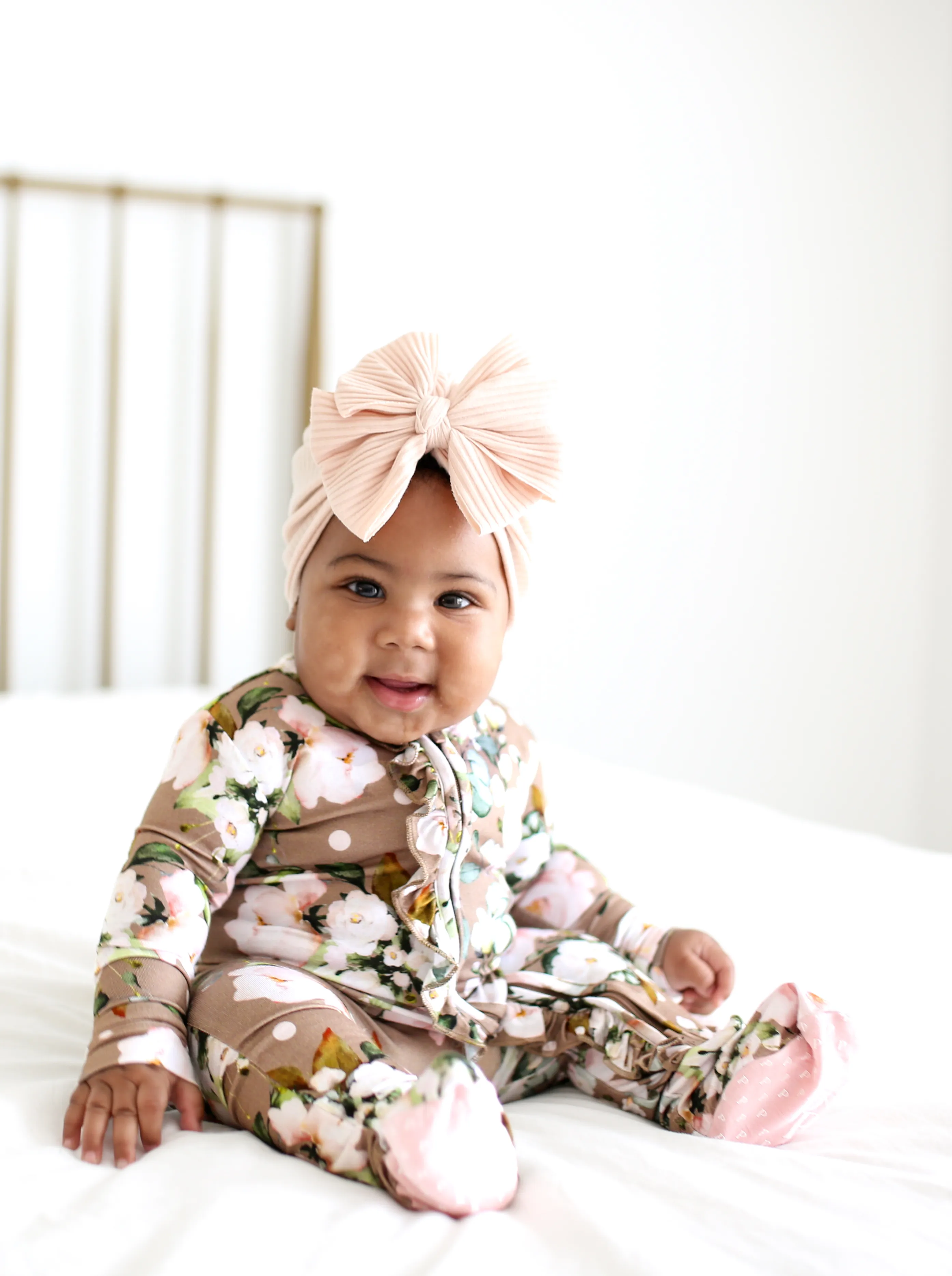 Posh Peanut Leona Ruffled Zippered Footie