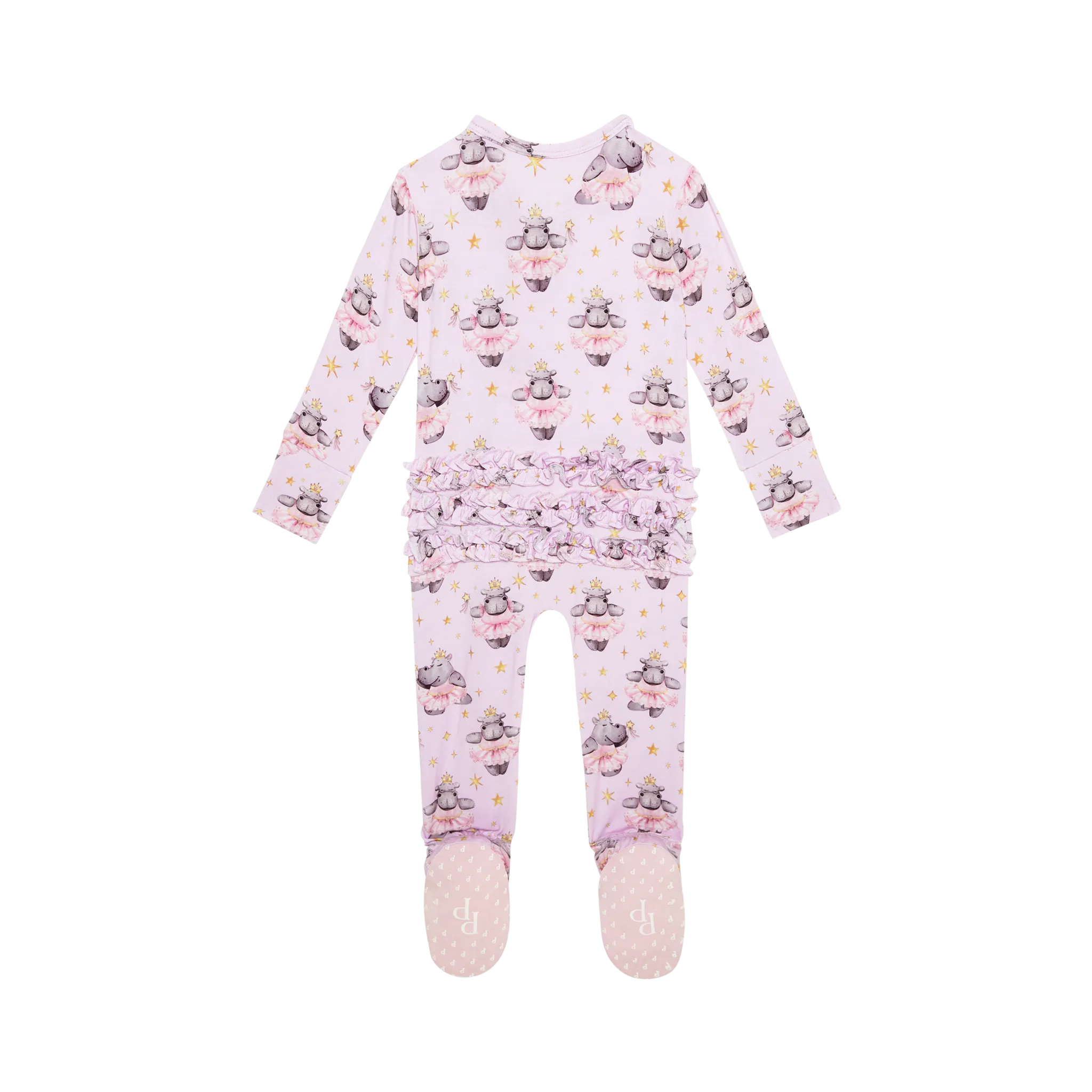 POSH PEANUT- Philomena Footie Ruffled Zippered One Piece