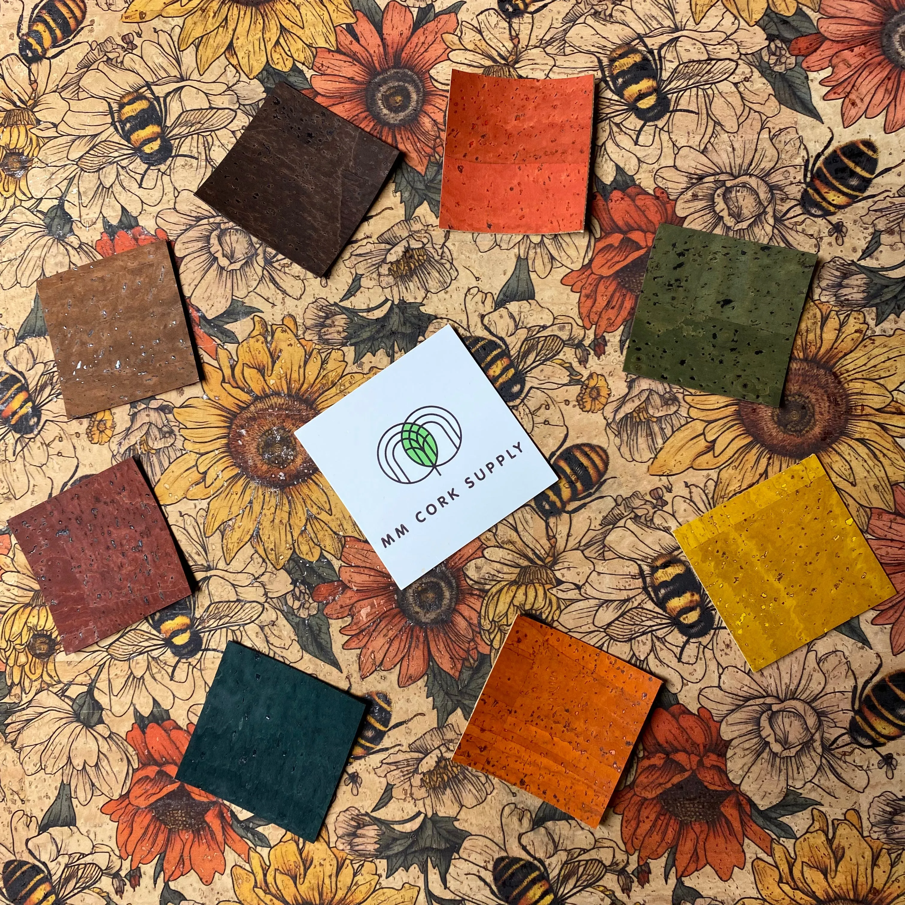 Printed Buzz Cork Fabric