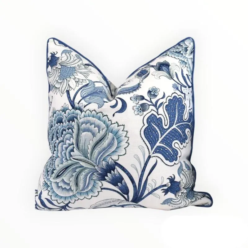 Printed Cotton Hydrangea White 140 cm