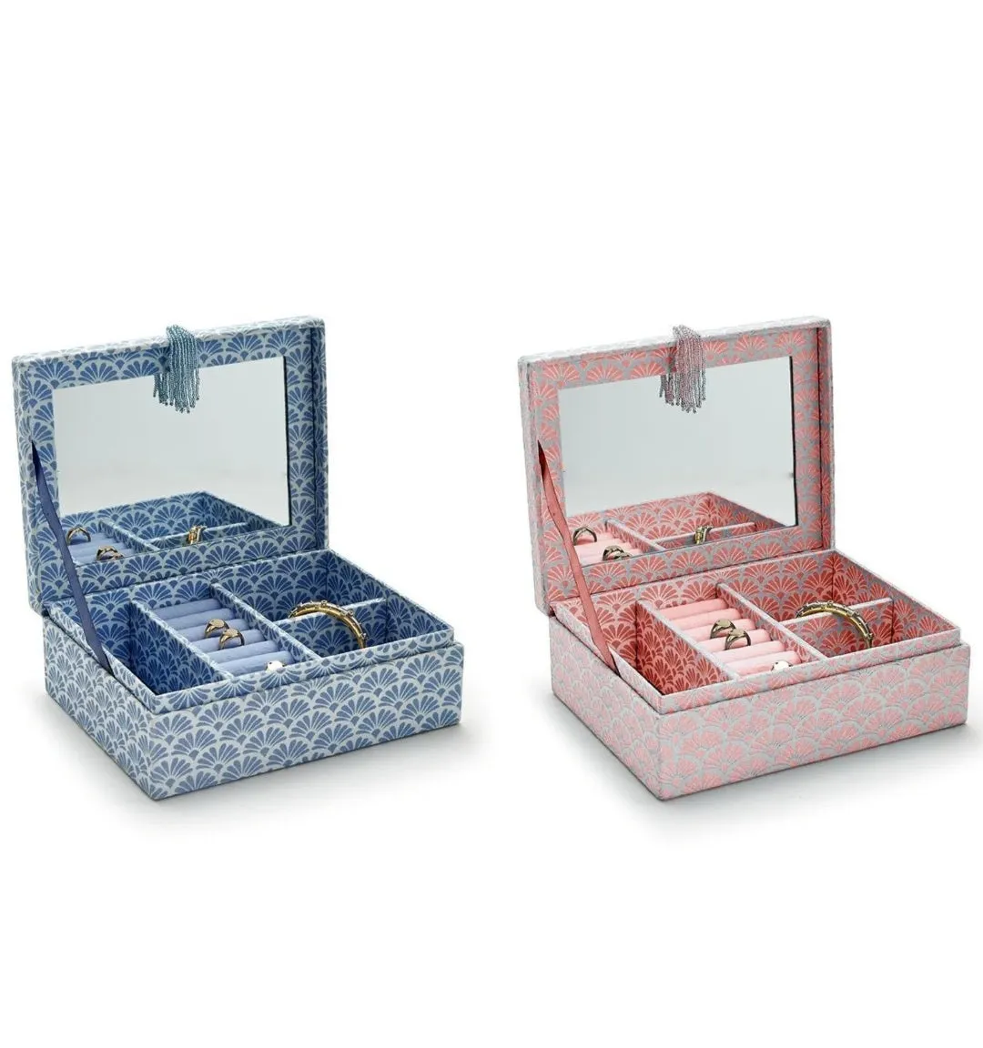 Printed Fabric Jewelry Box