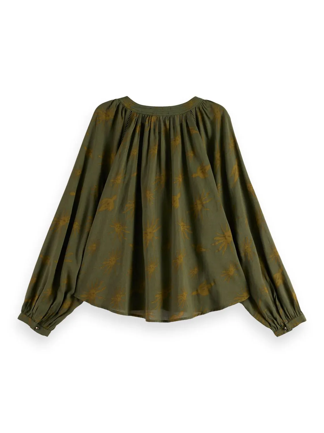 Printed Modal top | Mystic Sky Olive