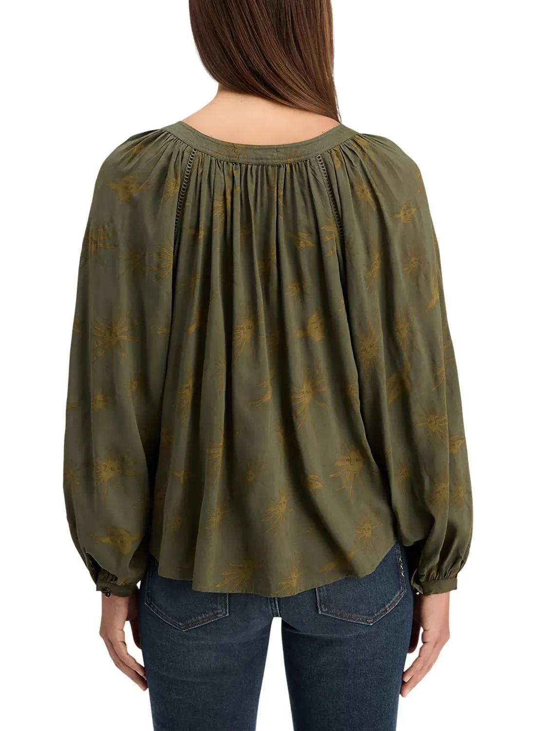 Printed Modal top | Mystic Sky Olive