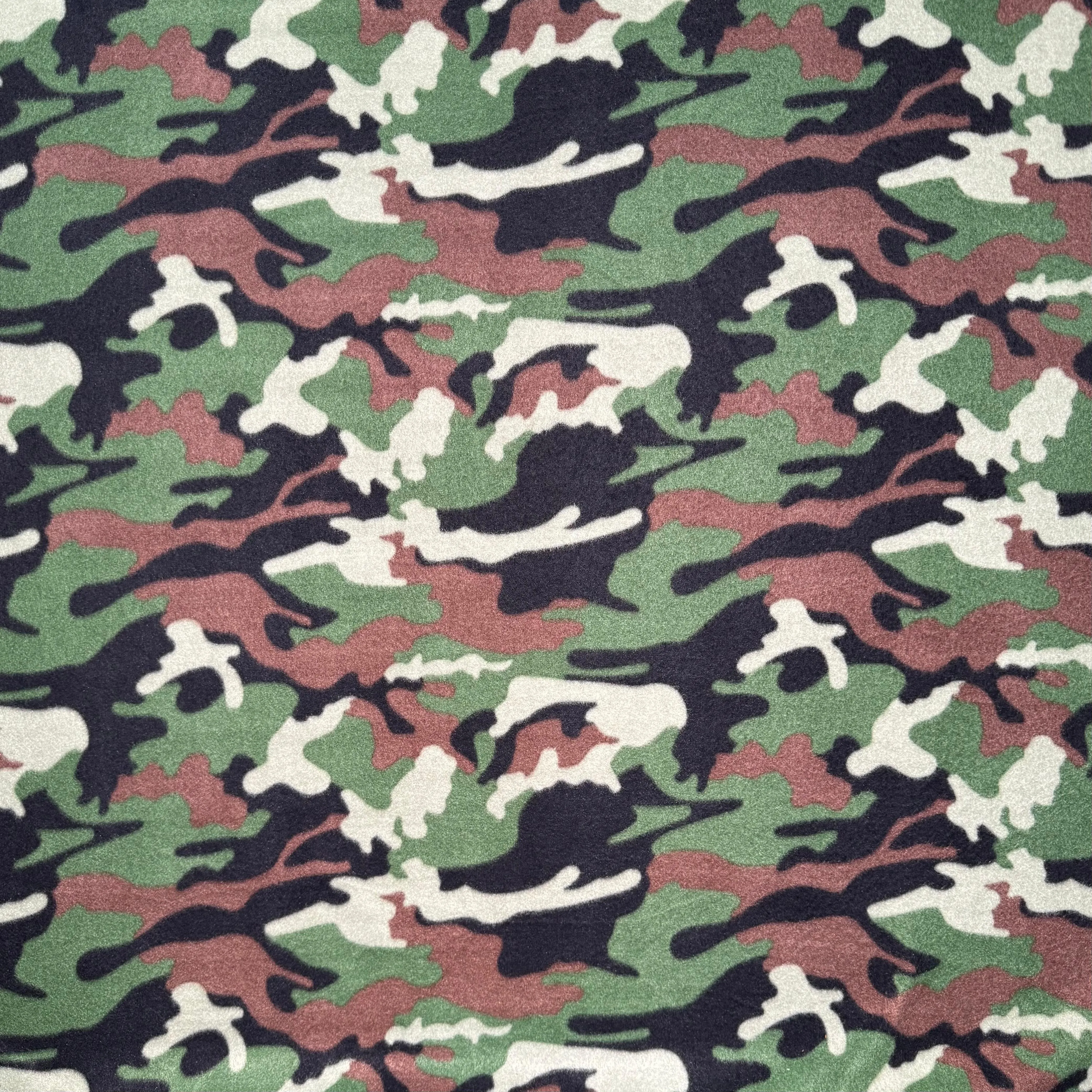 Printed Polar Fleece Camo Green