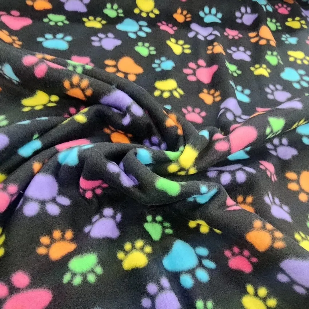 Printed Polar Fleece Fabric 150 cm Paws