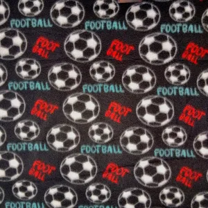 Printed Polar Fleece Football Black