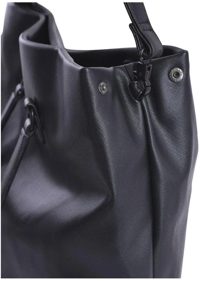 PU Leather Women Tote handbags Black