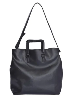 PU Leather Women Tote handbags Black