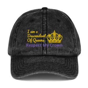 Queen Vintage Cotton Twill Cap