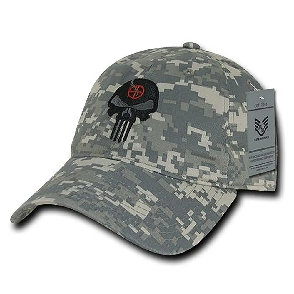 RapDom Punisher Skull Hat ACU Camo Military Navy Seal Special Forces Polo Baseball Cap