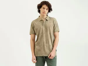 Regular Fit Polo Neck Printed T-Shirt