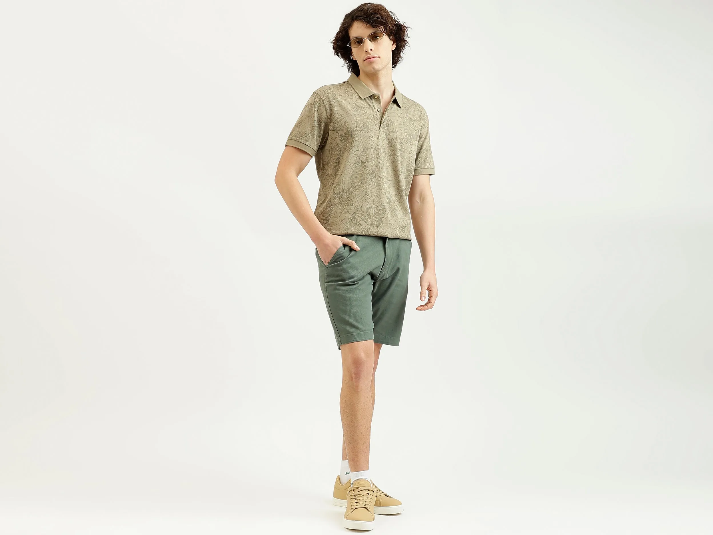 Regular Fit Polo Neck Printed T-Shirt