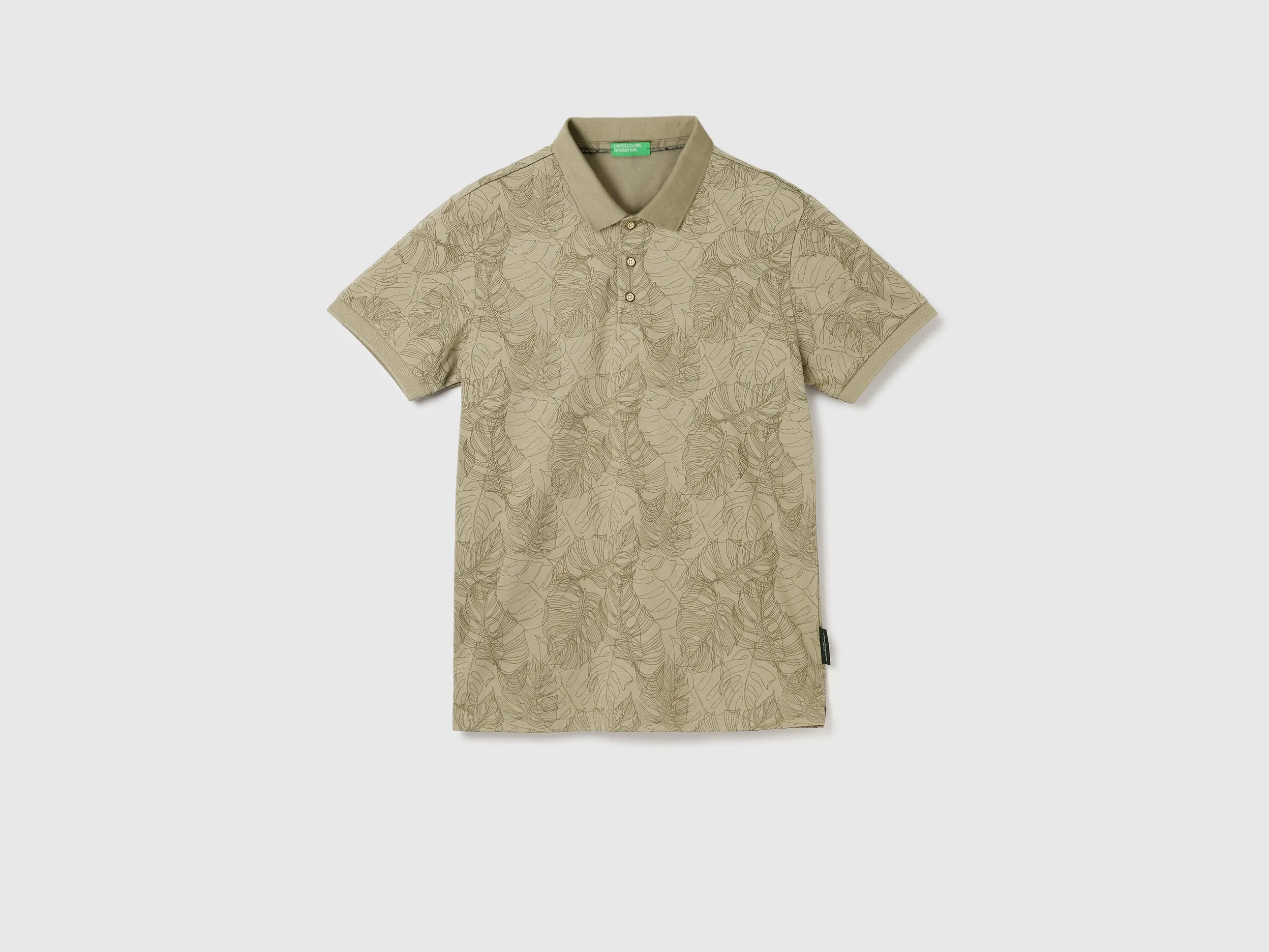 Regular Fit Polo Neck Printed T-Shirt