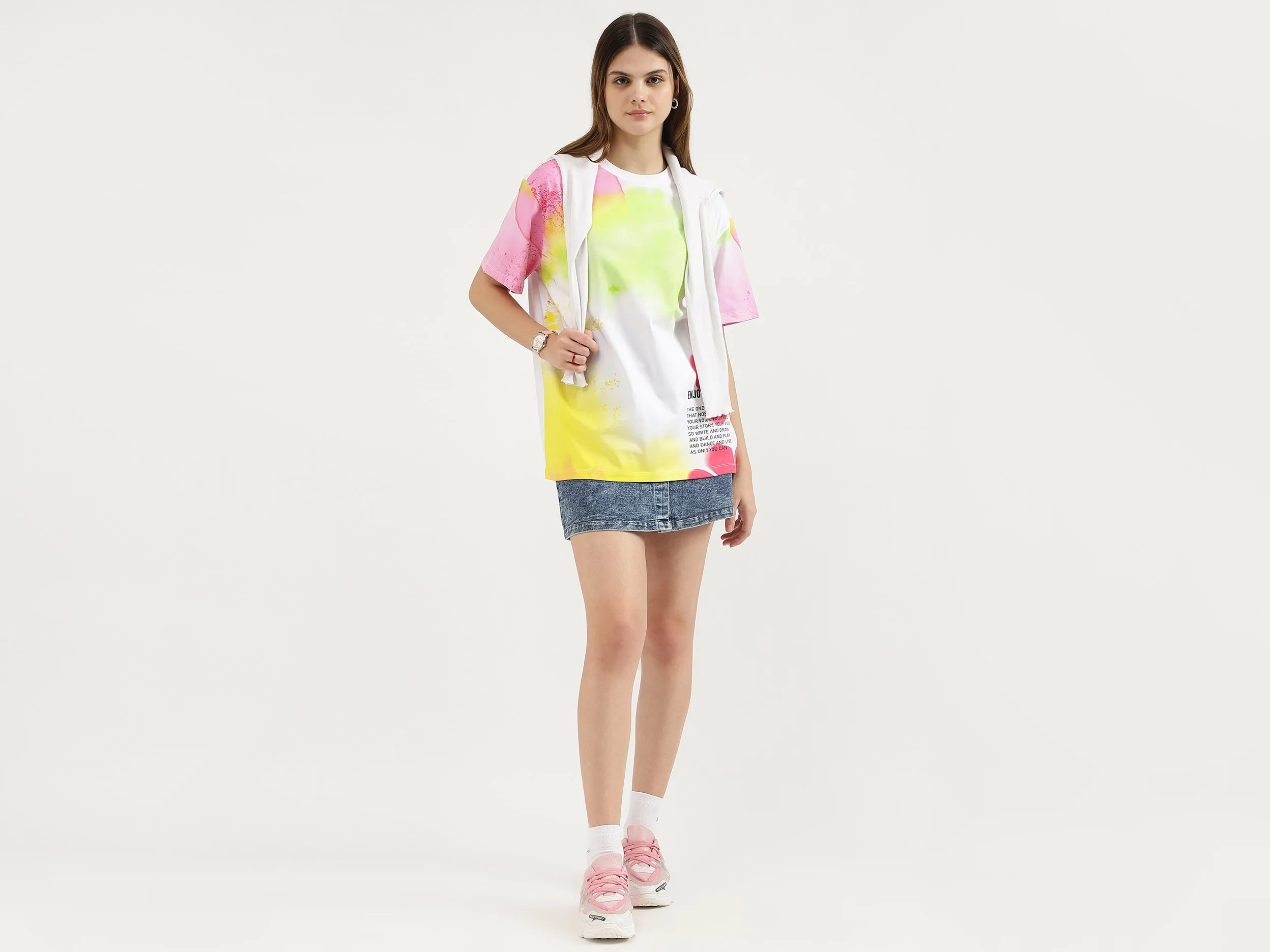 Regular Fit Round Neck Printed T-Shirt