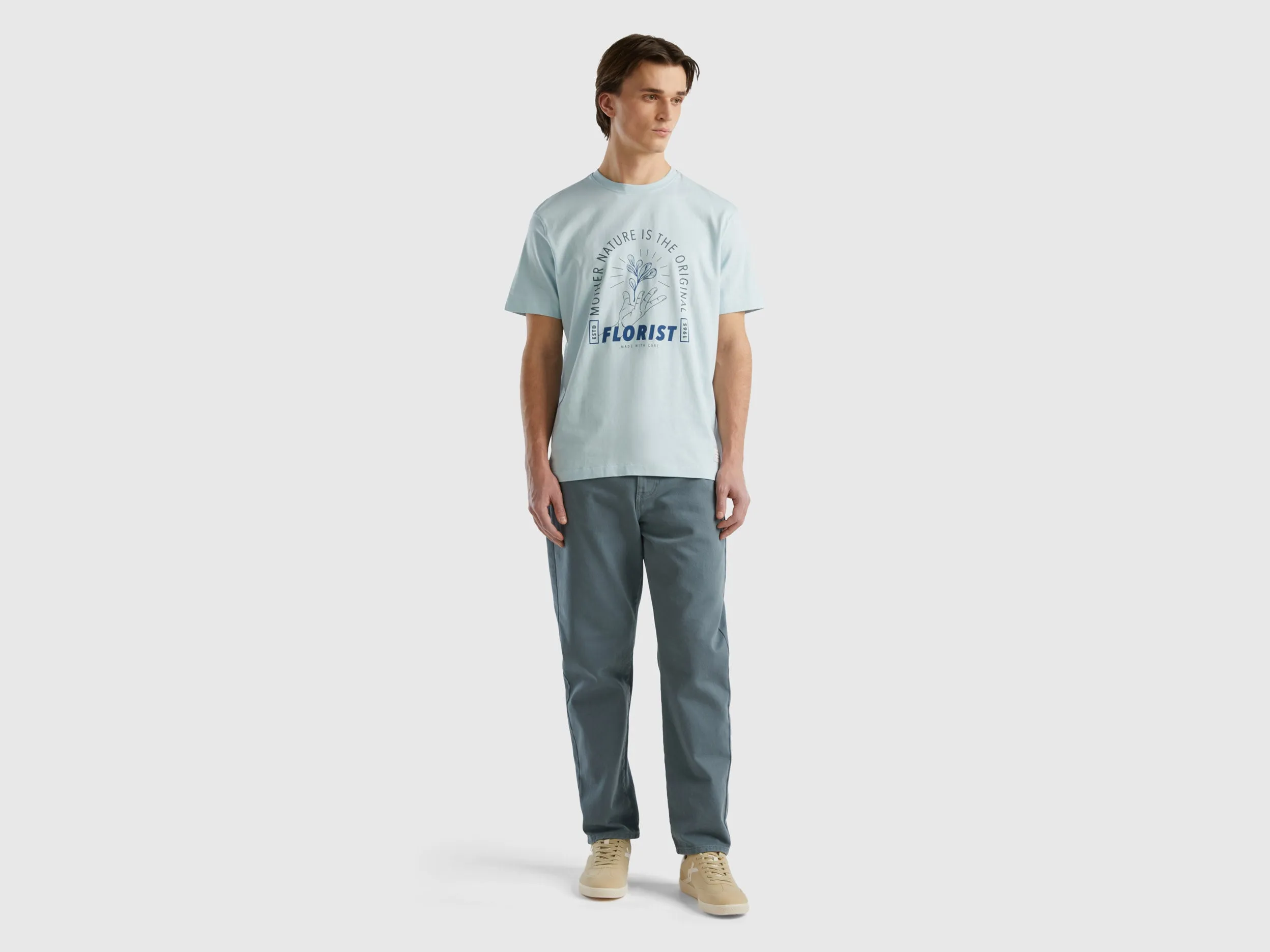 Regular Fit Round Neck Typography T-shirt