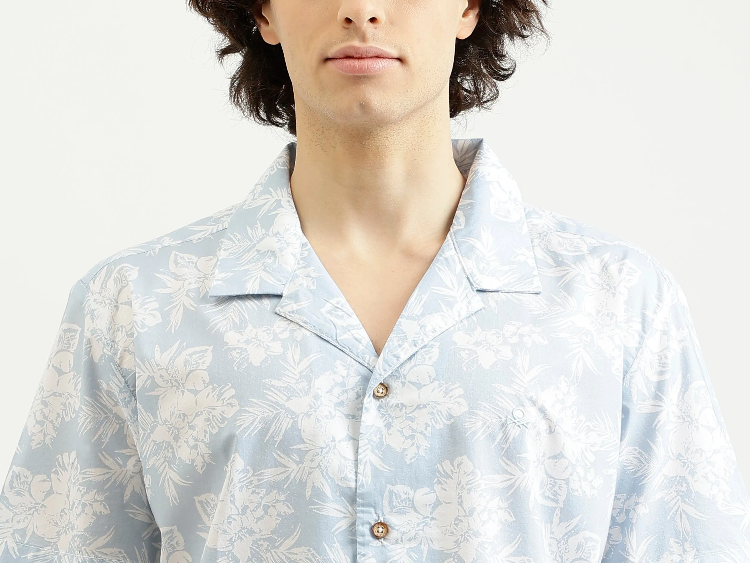 Regular Fit Spread Collar Printed Shirt