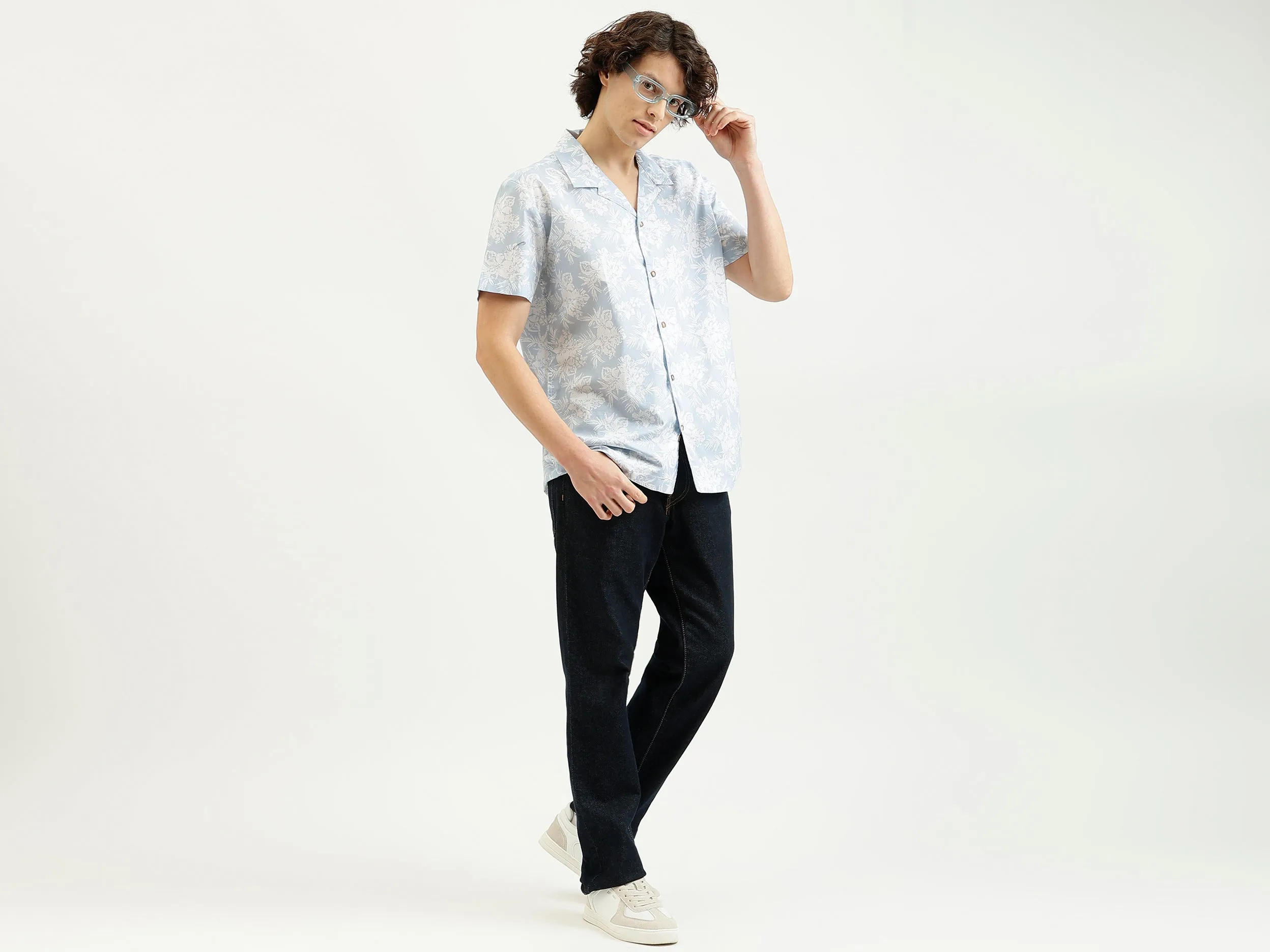 Regular Fit Spread Collar Printed Shirt