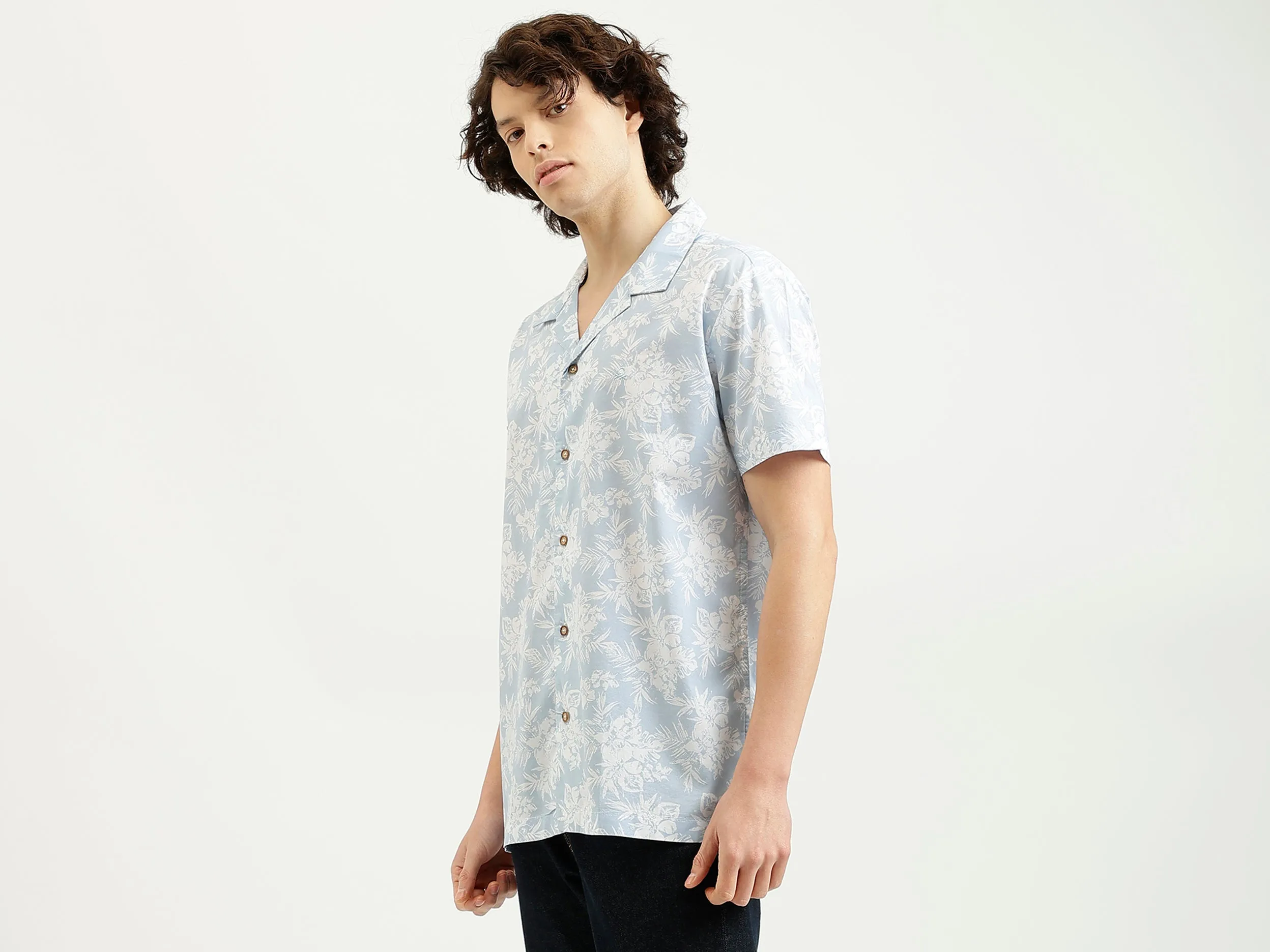 Regular Fit Spread Collar Printed Shirt
