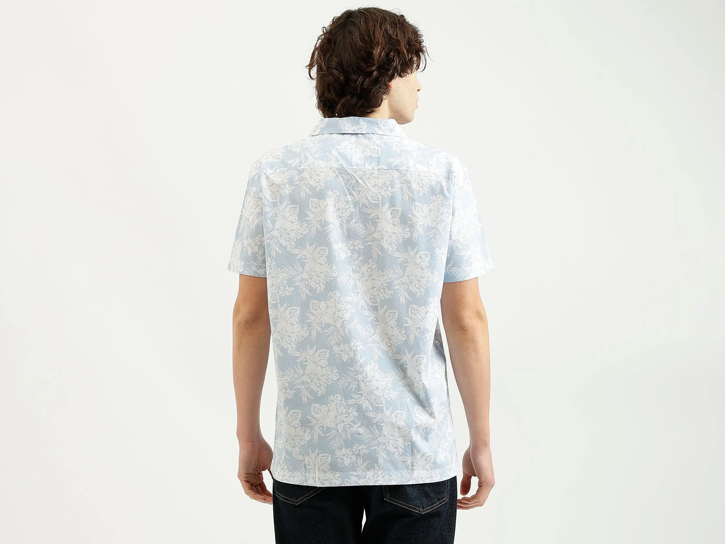 Regular Fit Spread Collar Printed Shirt