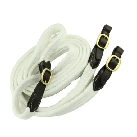 Reins Red Centre Cotton with Brass