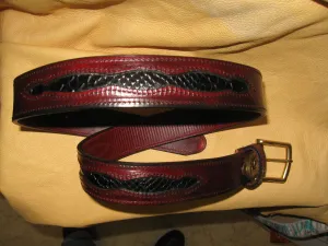 Reptile Print Latigo Leather Belt