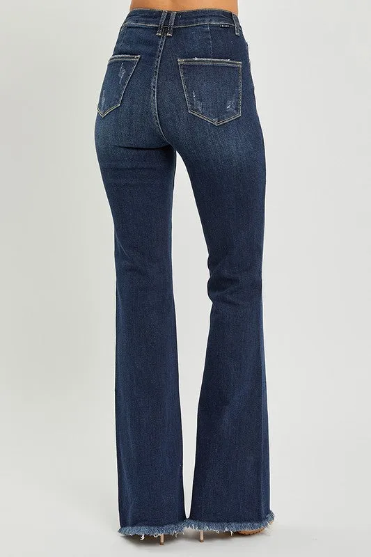 Risen High-Rise Vintage Frayed Hem Flare