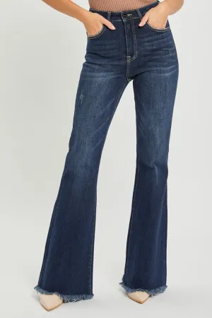 Risen High-Rise Vintage Frayed Hem Flare